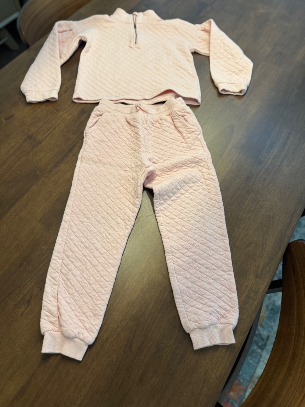 Janie and Jack light pink sweatsuit Size 8